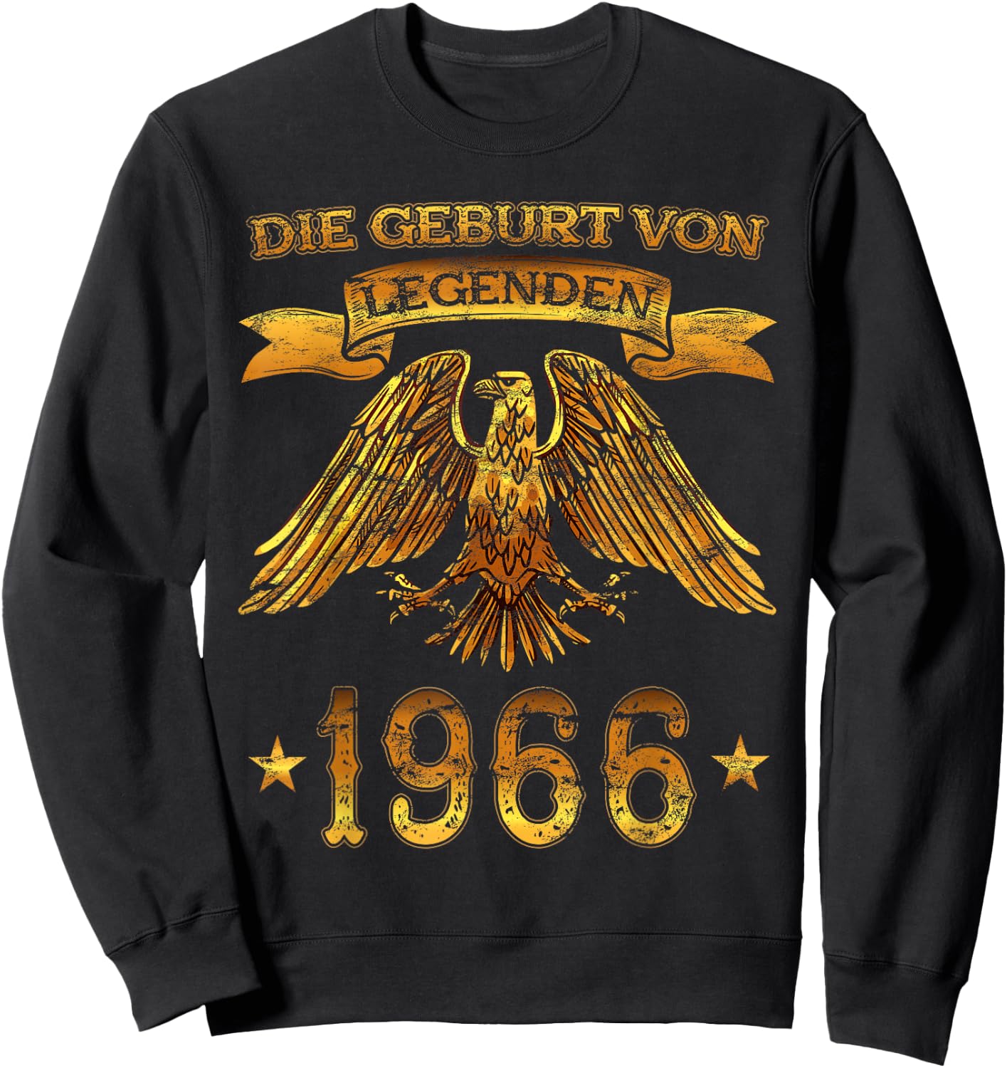 Men's "Die Geburt von Legenden" Vintage 1966 Birthday, black Sweatshirt - Sweatshirt | Black