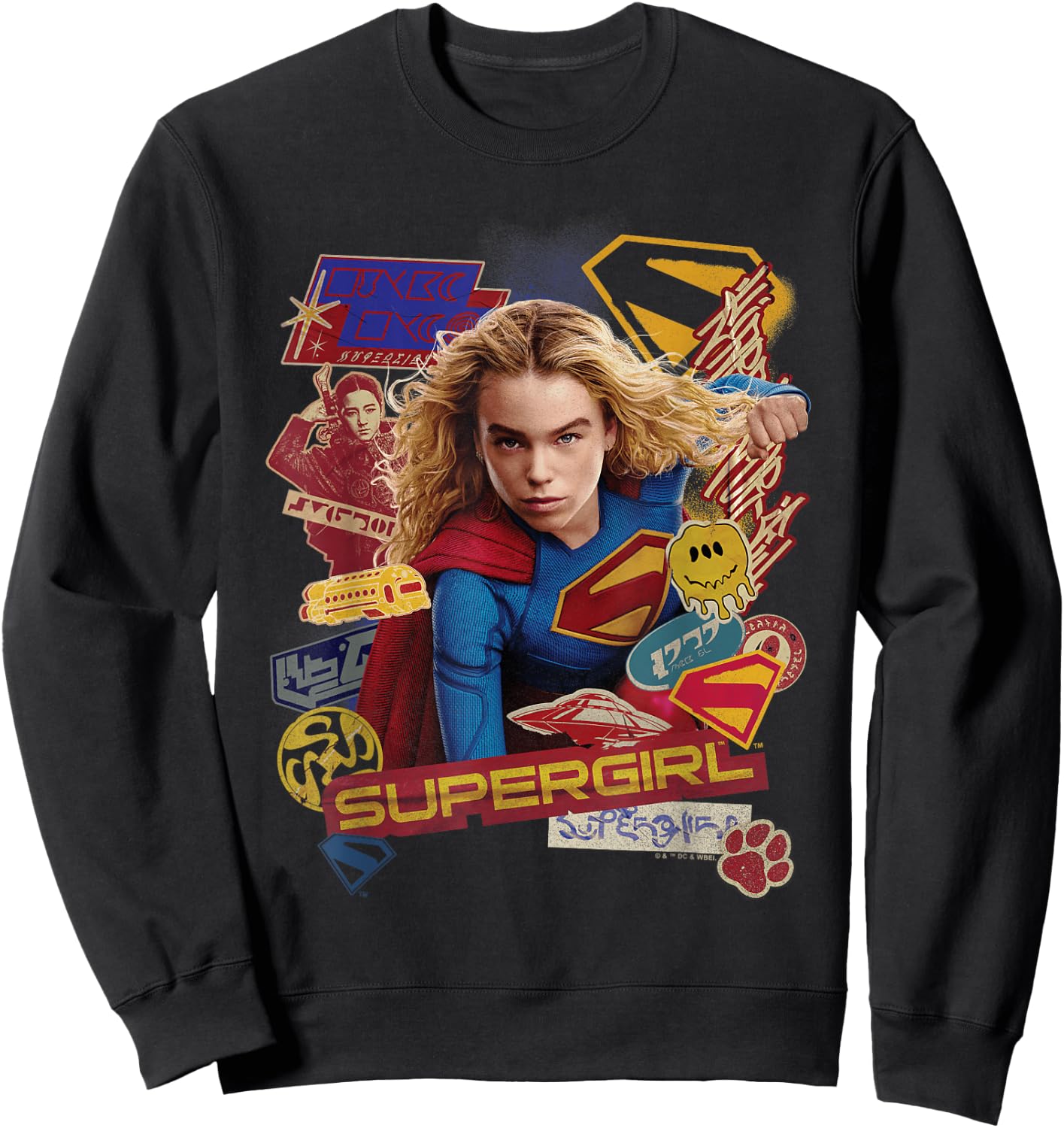 Supergirl 2026 Sticker Slap Sweatshirt - Sweatshirt | Black