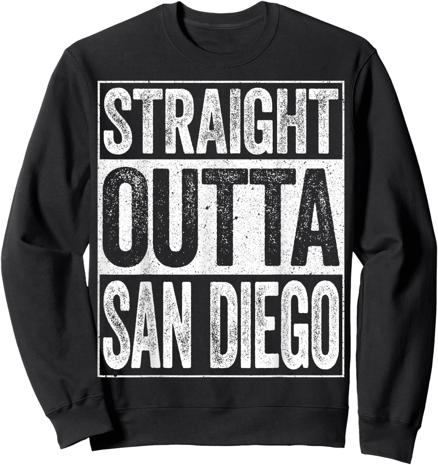 Straight Outta San Diego Shirt Men Women Kids California Sweatshirt - Sweatshirt | Black