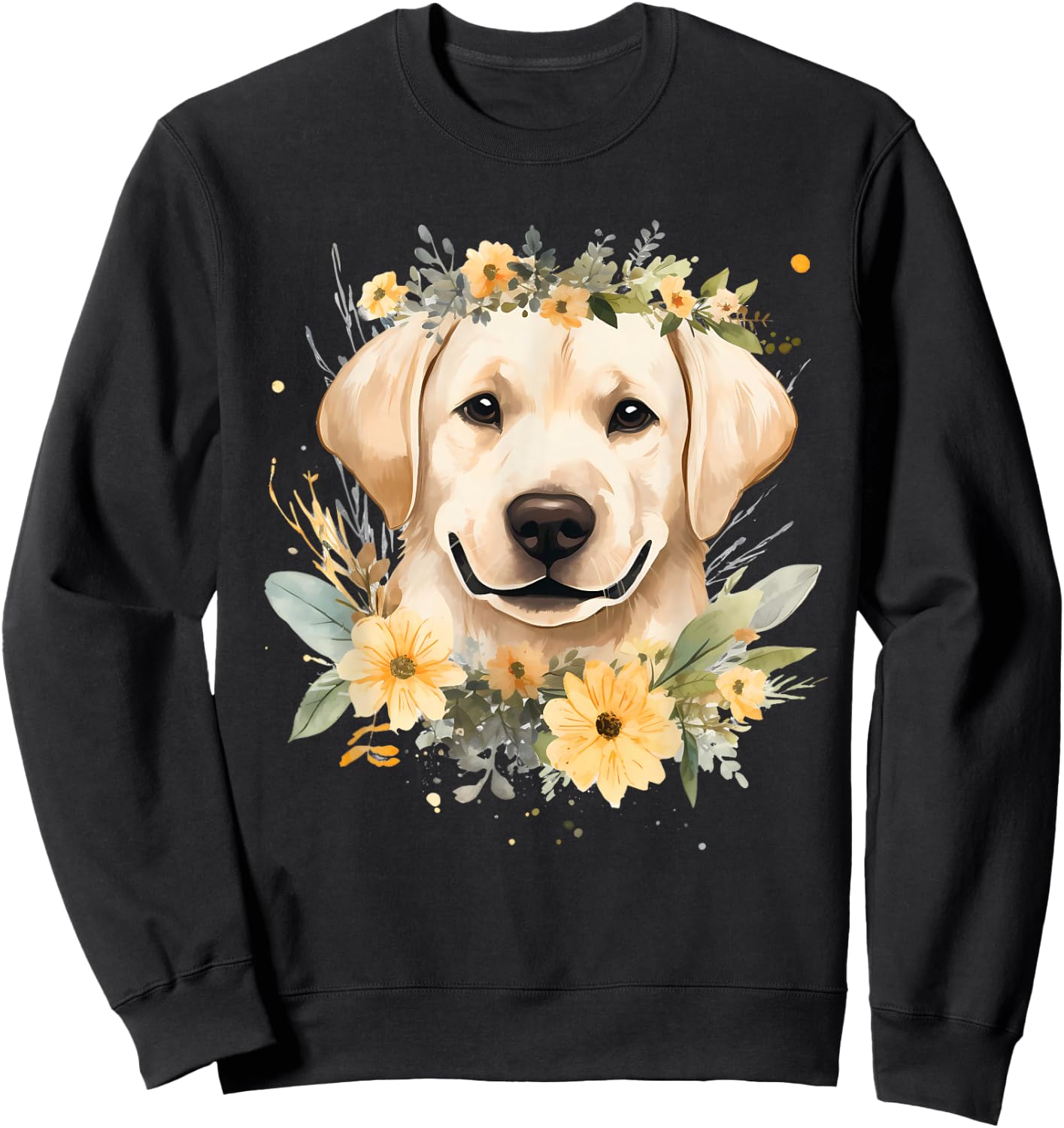 Watercolor Labrador Labbi Sweatshirt - Sweatshirt | Black