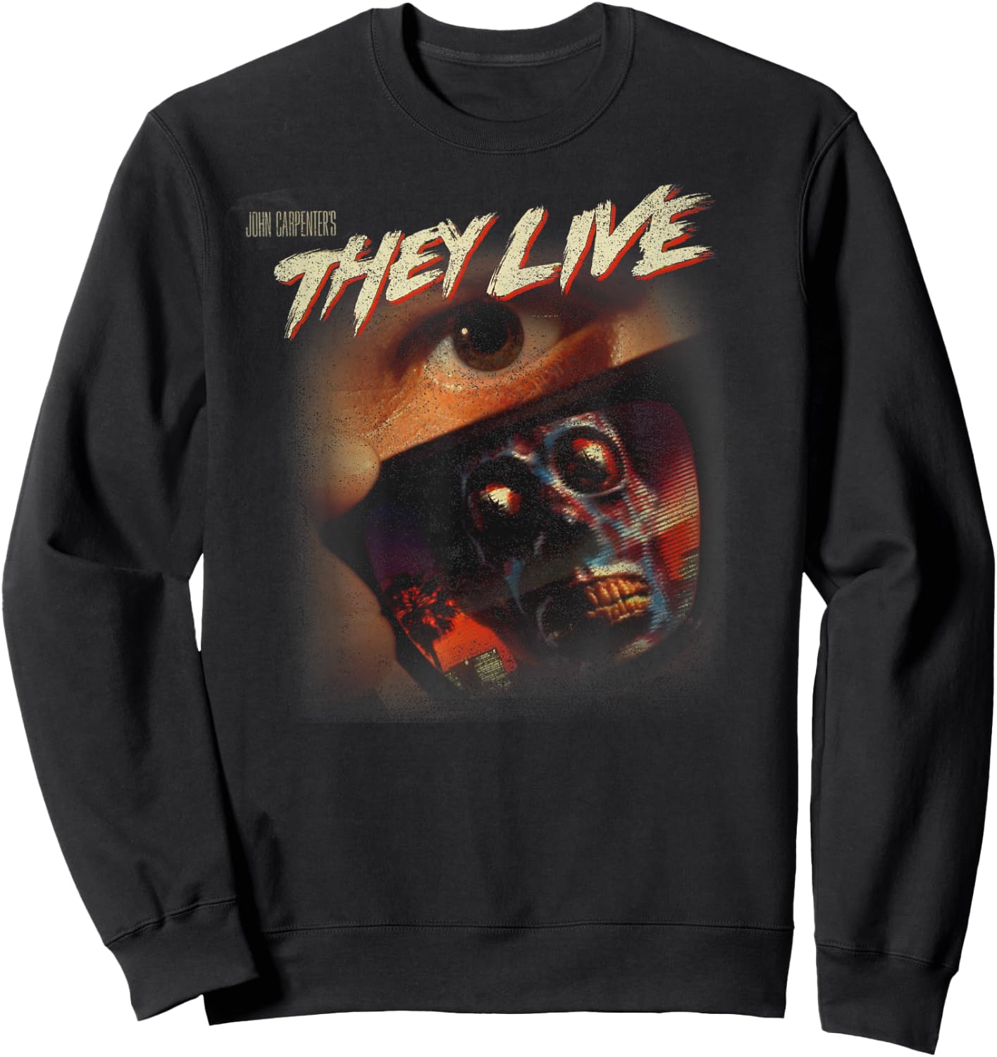 They Live Faded Poster Sweatshirt - Sweatshirt | Black