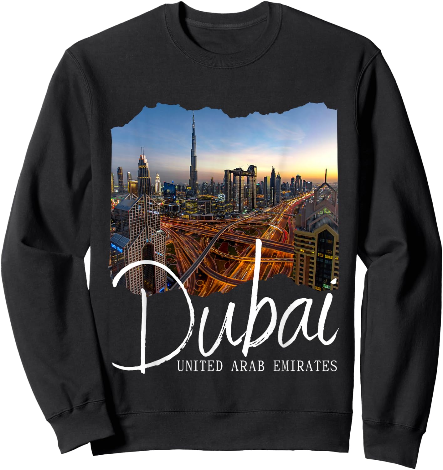 Retro Dubai Souvenir/Dubai Sweatshirt - Sweatshirt | Black
