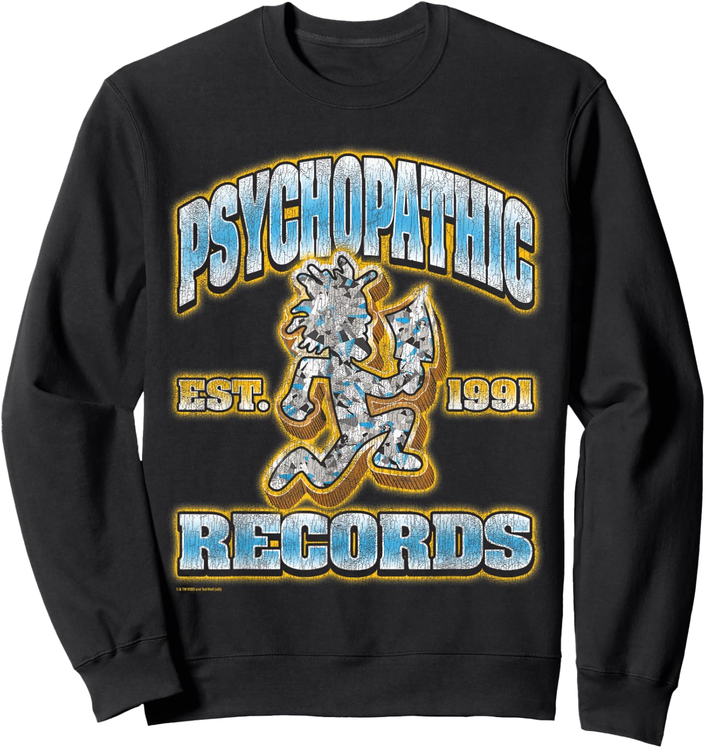 ICP Psychopathic Records Diamond Hatchetman 1991 Music Sweatshirt - Sweatshirt | Black