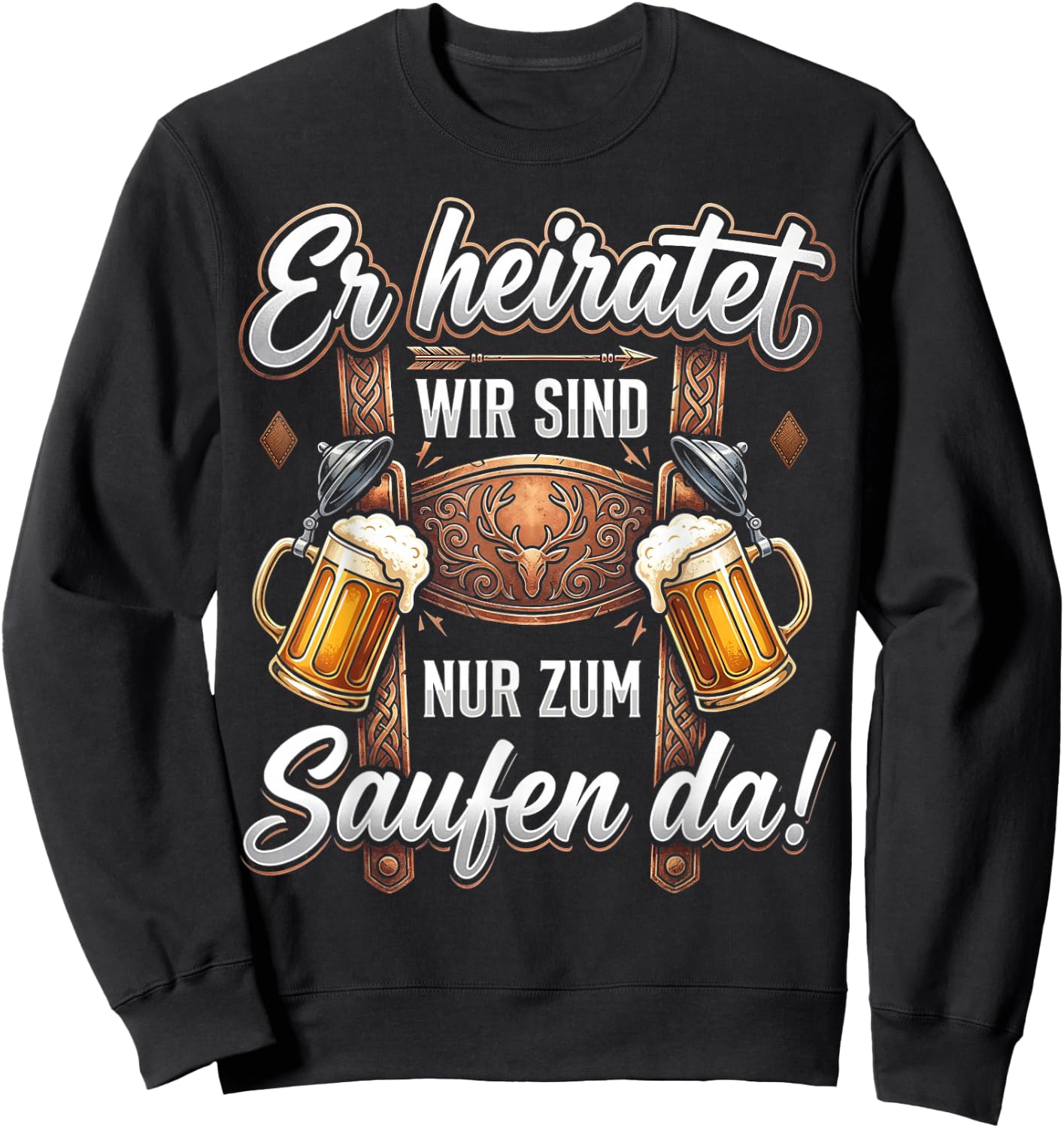 Junggesellenabschied Männer JGA Poltern Polterabend Sweatshirt - Sweatshirt | Black