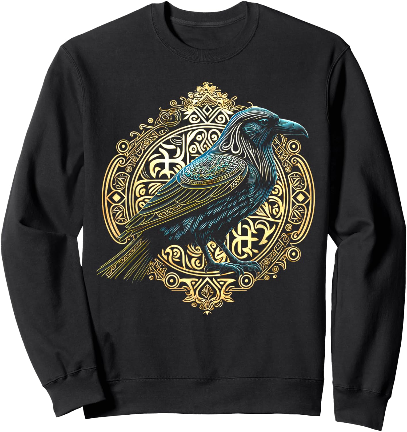 Raven Viking Valhalla North Myths Sweatshirt - Sweatshirt | Black