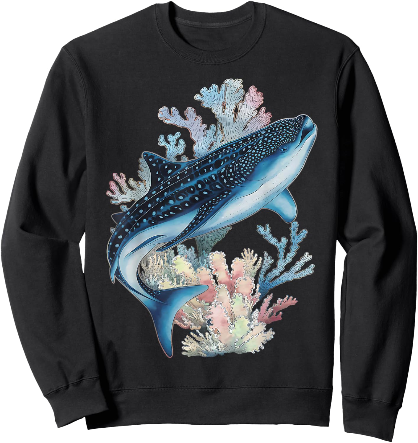 Whale Ocean Nature Marine Animal Beachy Sea Life Whale Ocean Sweatshirt - Sweatshirt | Black