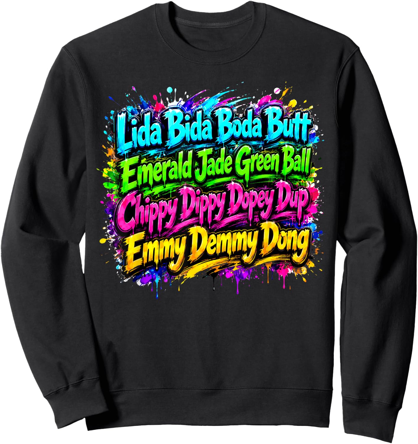 LIDA Bida Boda Butt, Emerald Jade Green Ball Sweatshirt - Sweatshirt | Black