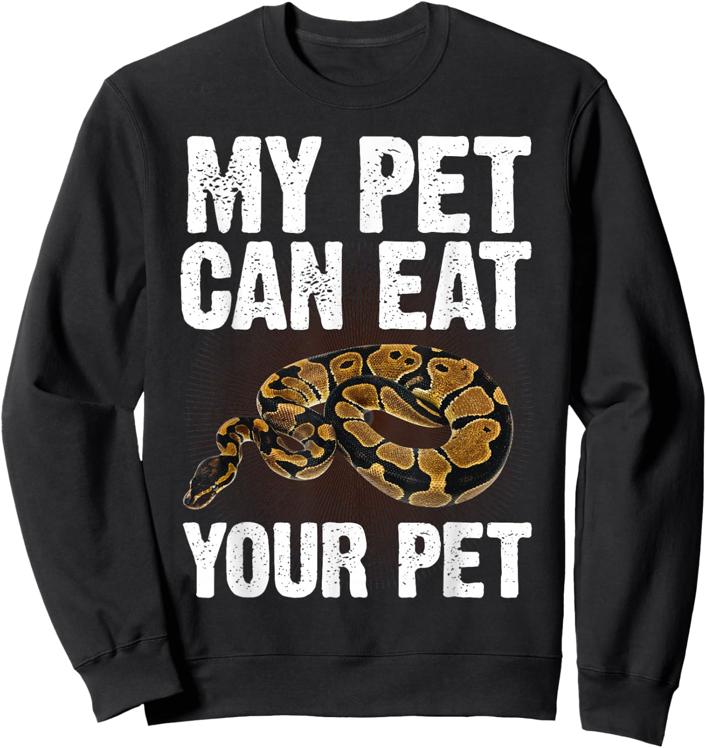 Funny Ball Python Art Women Kids Snake Ball Python Sweatshirt - Sweatshirt | Black