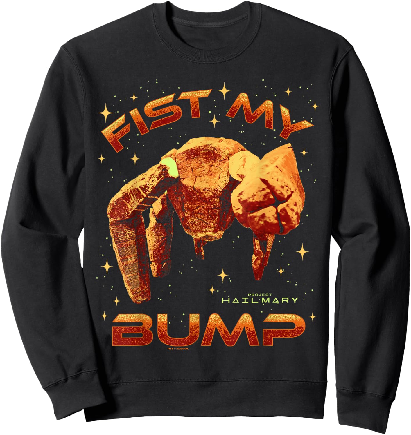 Project Hail Mary Fist My Bump Rocky The Alien Poster Sweatshirt - Sweatshirt | Black