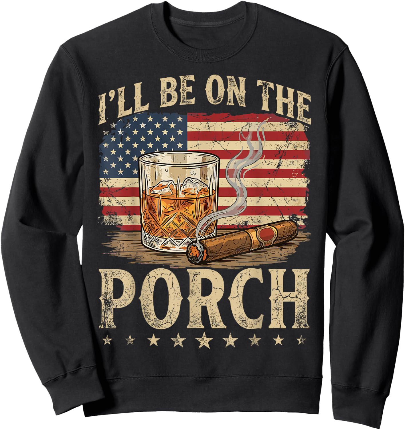 I'll Be On The Porch Sweatshirt - Sweatshirt | Black