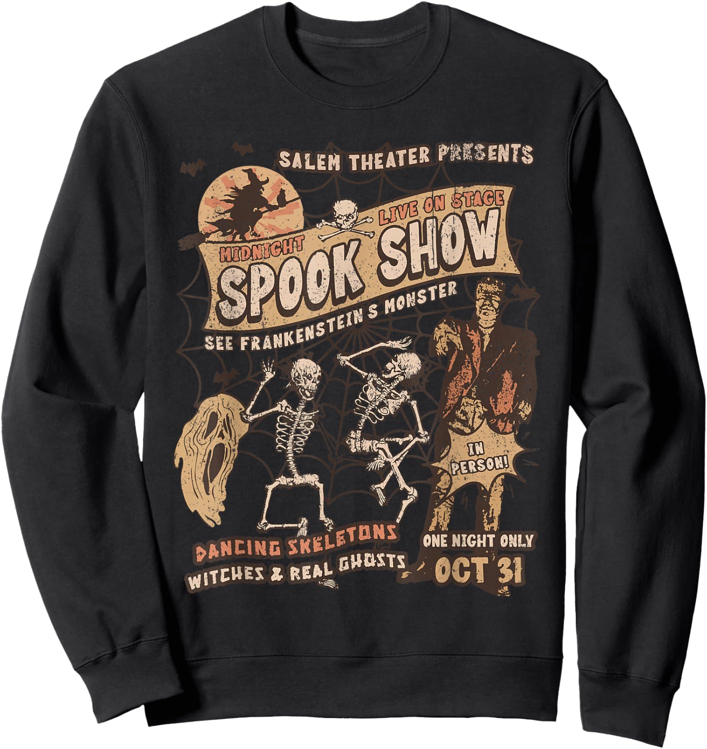 Punk Rock Monster Mummy Horror Movie Fan Halloween Ghosts Sweatshirt - Sweatshirt | Black