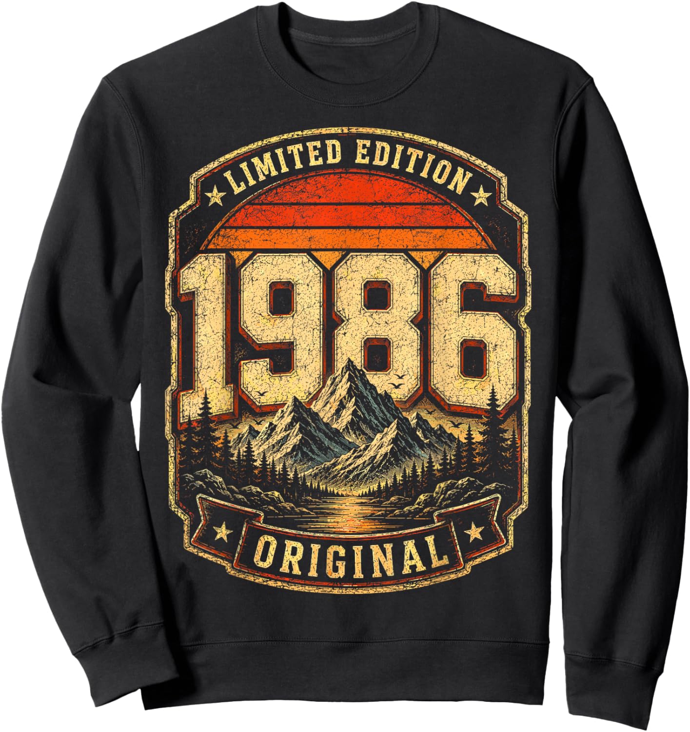 40e Anniversaire Homme Femme 40 Ans 1986 décoration Cadeau drôle Sweatshirt - Sweatshirt | Black