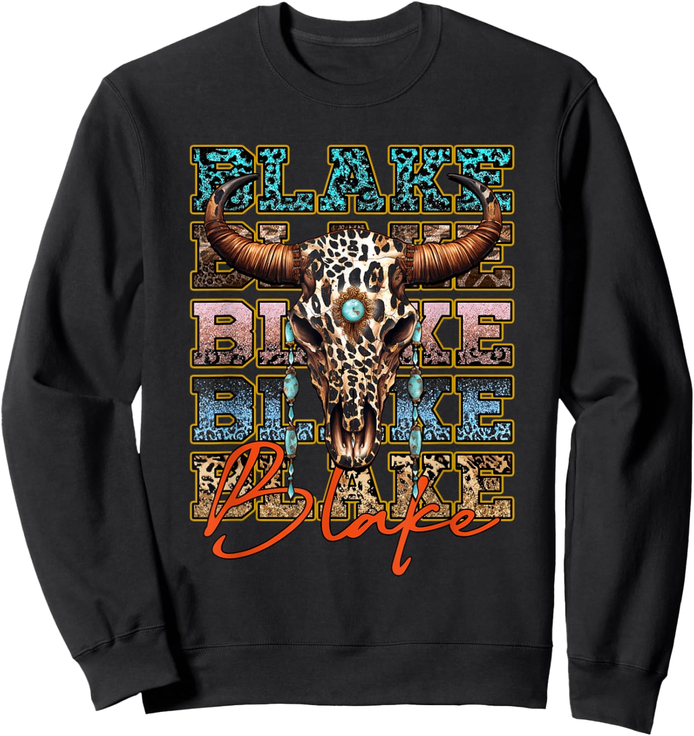 Blake Proud Name Personalized Vintage Outfit Last Name Pride Sweatshirt - Sweatshirt | Black