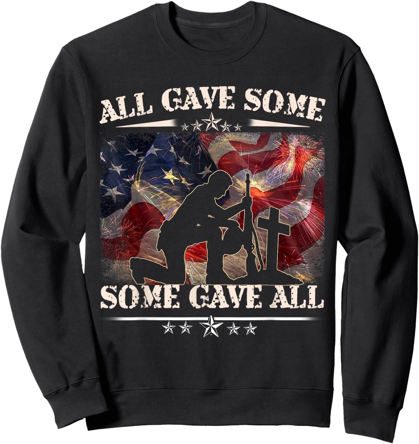 All Gave Some Some Gave All Veteran & Memorial's Day Sweatshirt - Sweatshirt | Black