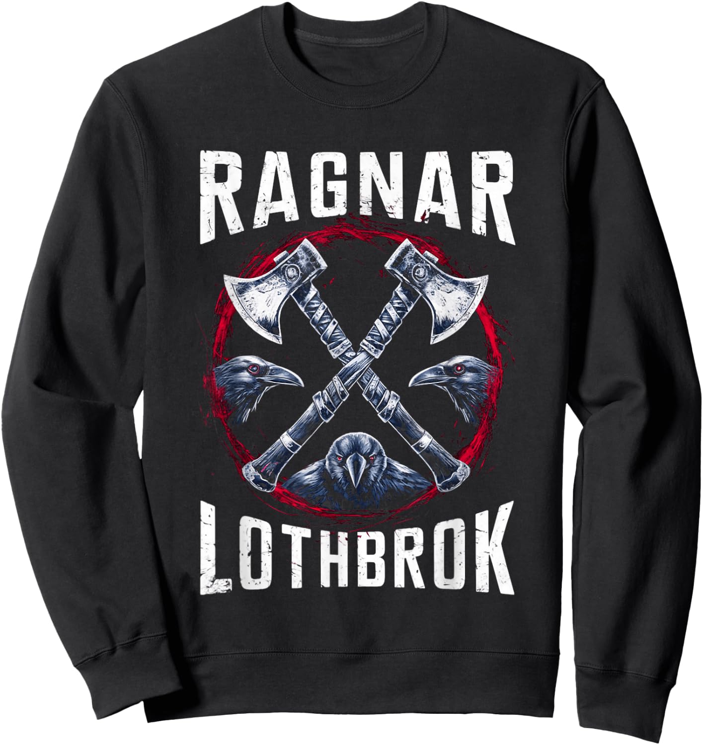 Ragnar Lothbrok Viking Warrior Lodbrok Norse Mythology , Black, S Sweatshirt - Sweatshirt | Black