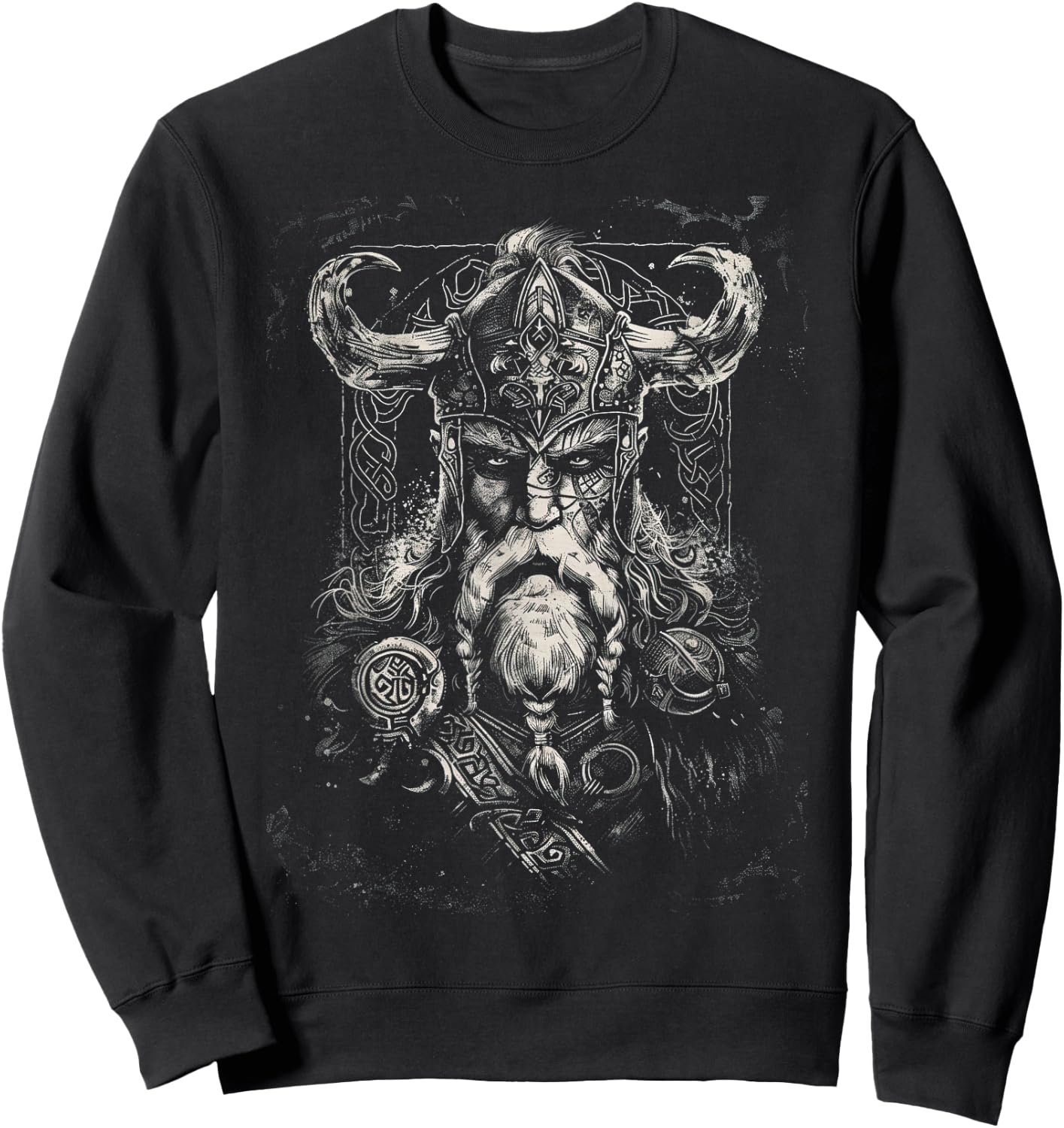 Viking Odin Valhalla Scandinavian Odin Ravens Sweatshirt - Sweatshirt | Black
