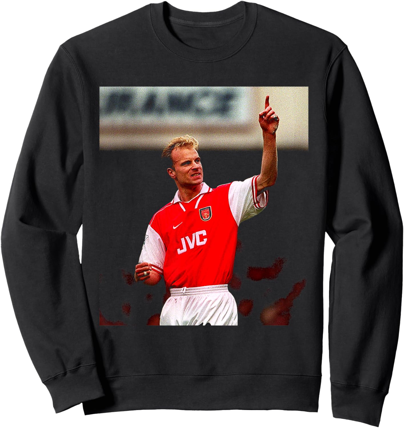 Football Player Dennis Bergkamp Arsenal in Highbury 1998 Sweatshirt - Sweatshirt | Black
