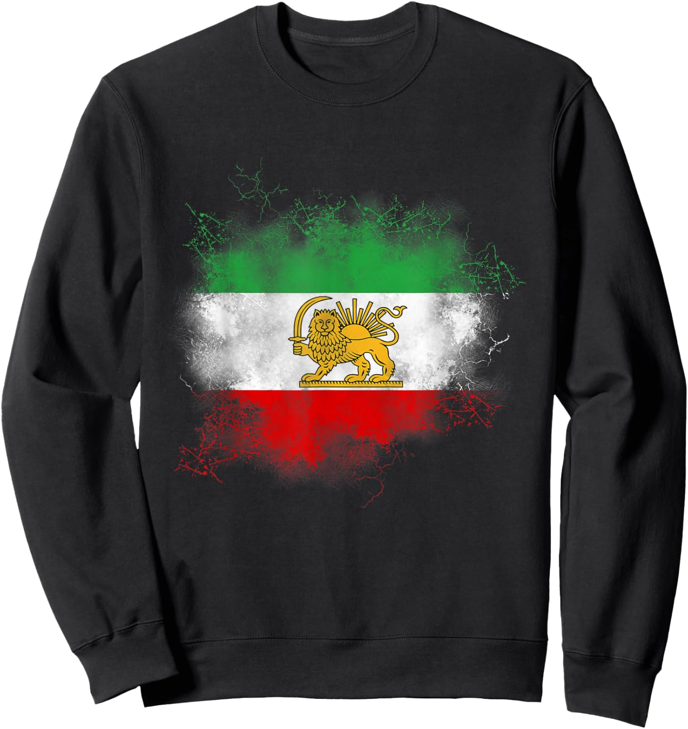 Iranian flag, Iran lion, Persian flag, Iran. , Black, S Sweatshirt - Sweatshirt | Black