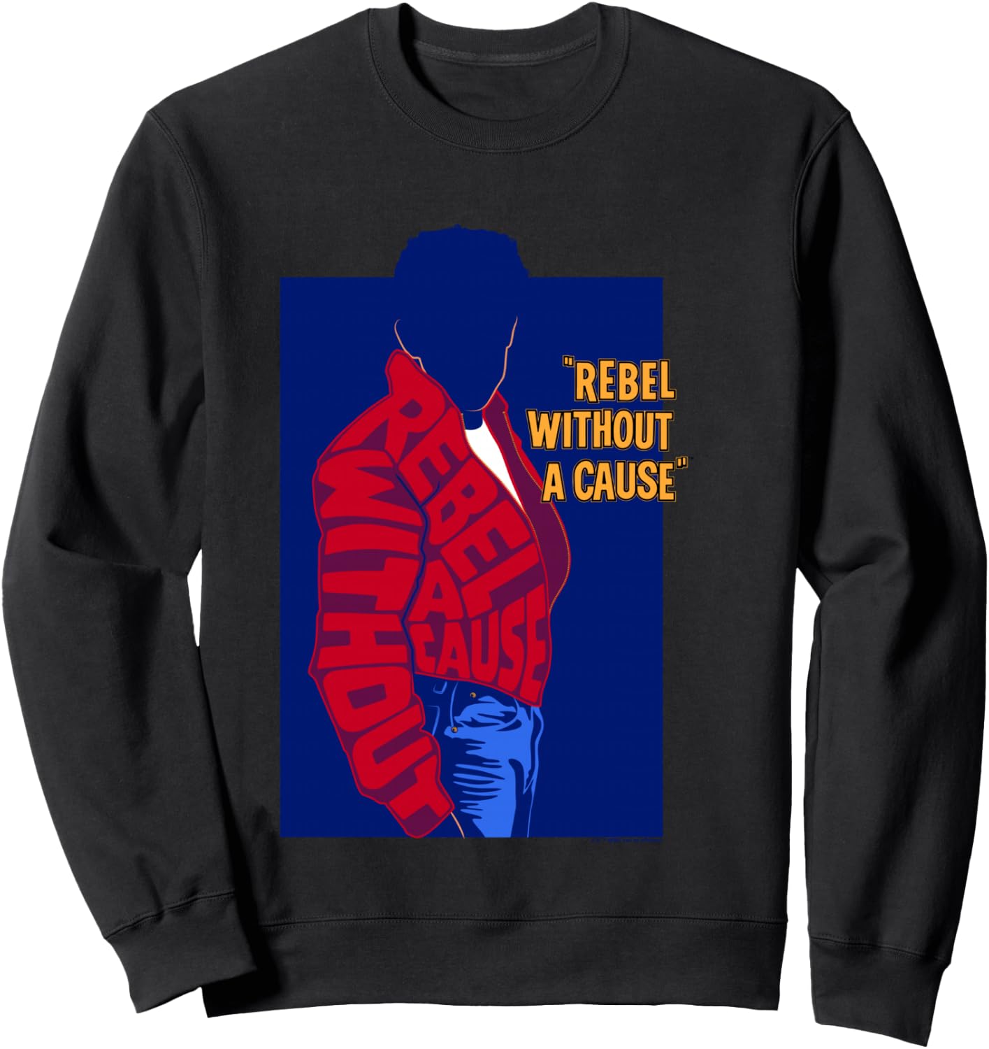 WB100 Rebel Without A Cause James Dean Red Jacket Vintage Sweatshirt - Sweatshirt | Black