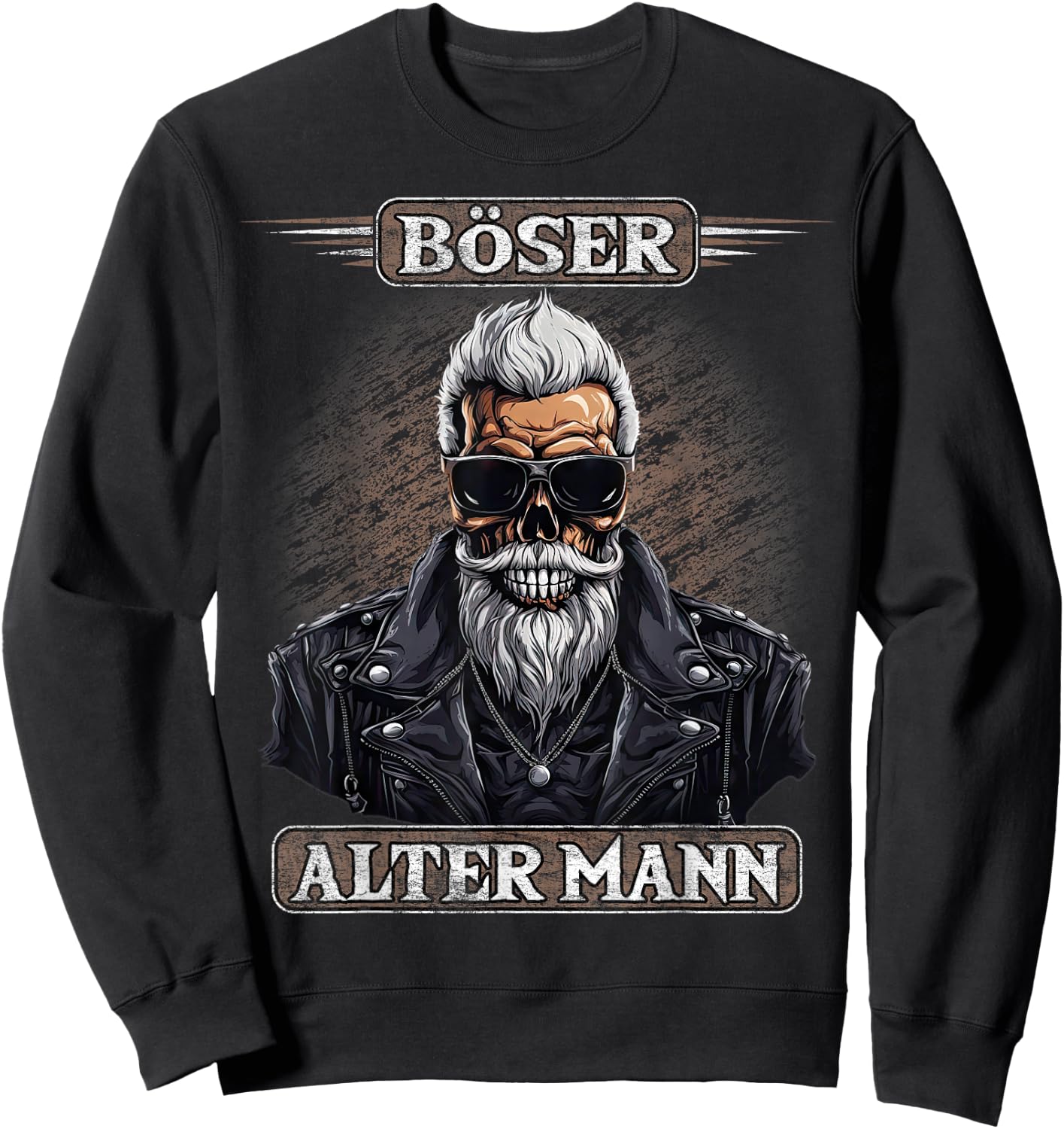 Böser alter Mann Herren Motorrad Biker Sarkasmus Sweatshirt - Sweatshirt | Black