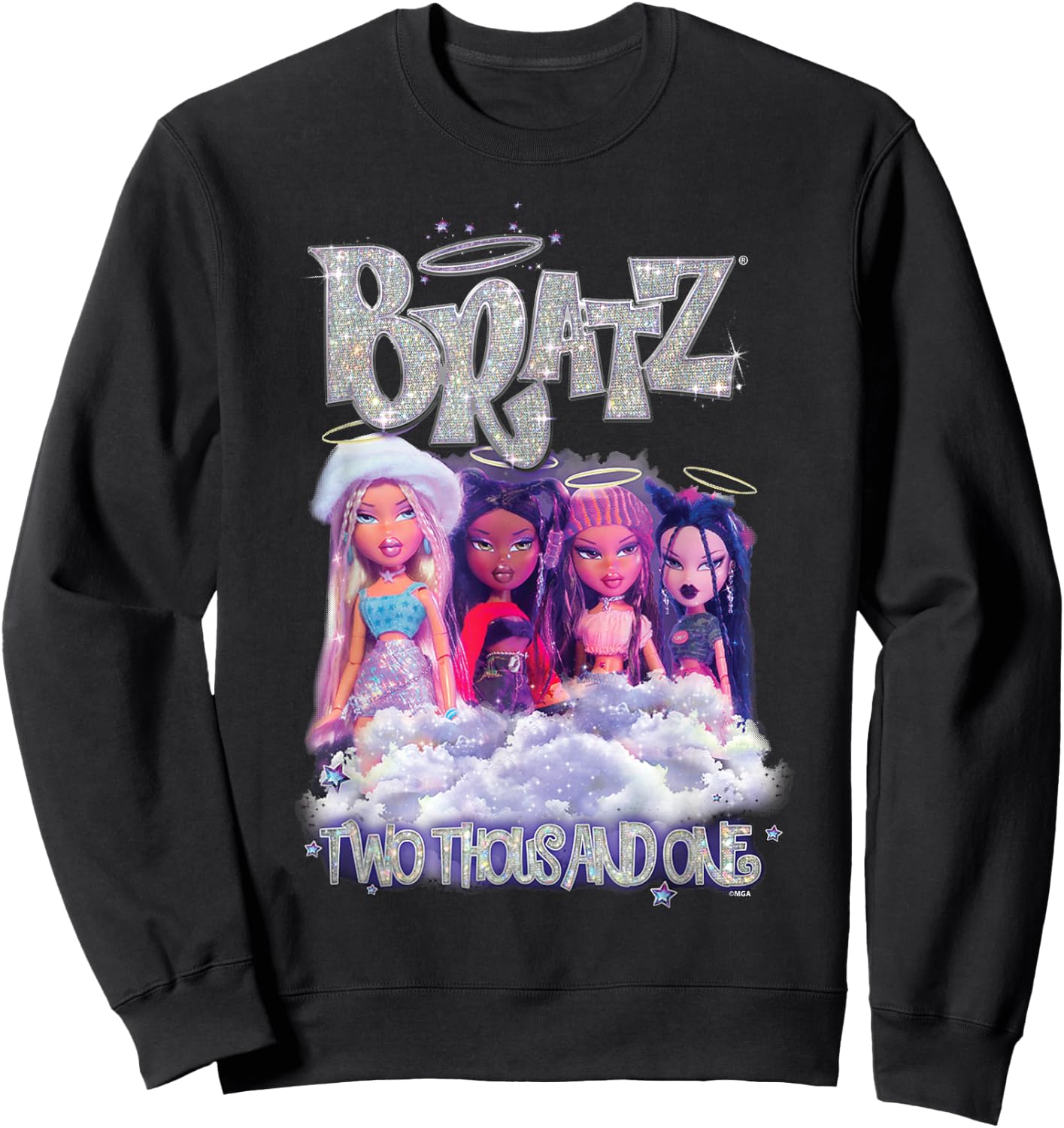 Two Thousand and One Girls Glitter Bratz , Black, S Sweatshirt - Sweatshirt | Black