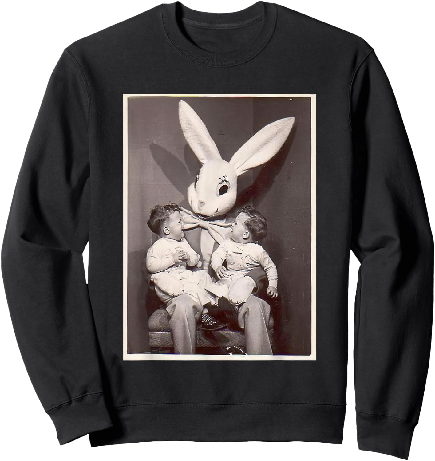 Creepy Easter Bunny Horror Easter Sweatshirt - Sweatshirt | Black