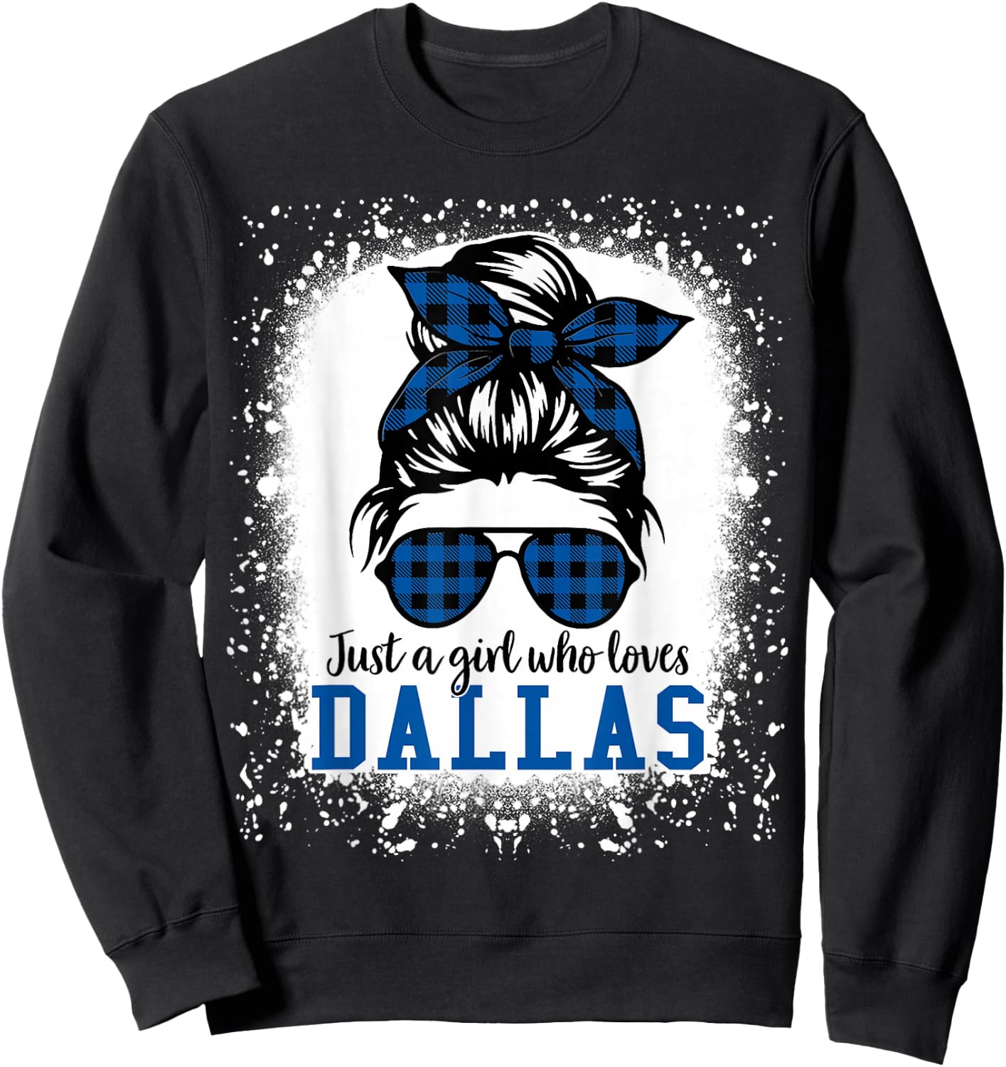 Just a Girl Who Loves Dallas, Dallas Women Girls Moms Kids Sweatshirt - Sweatshirt | Black