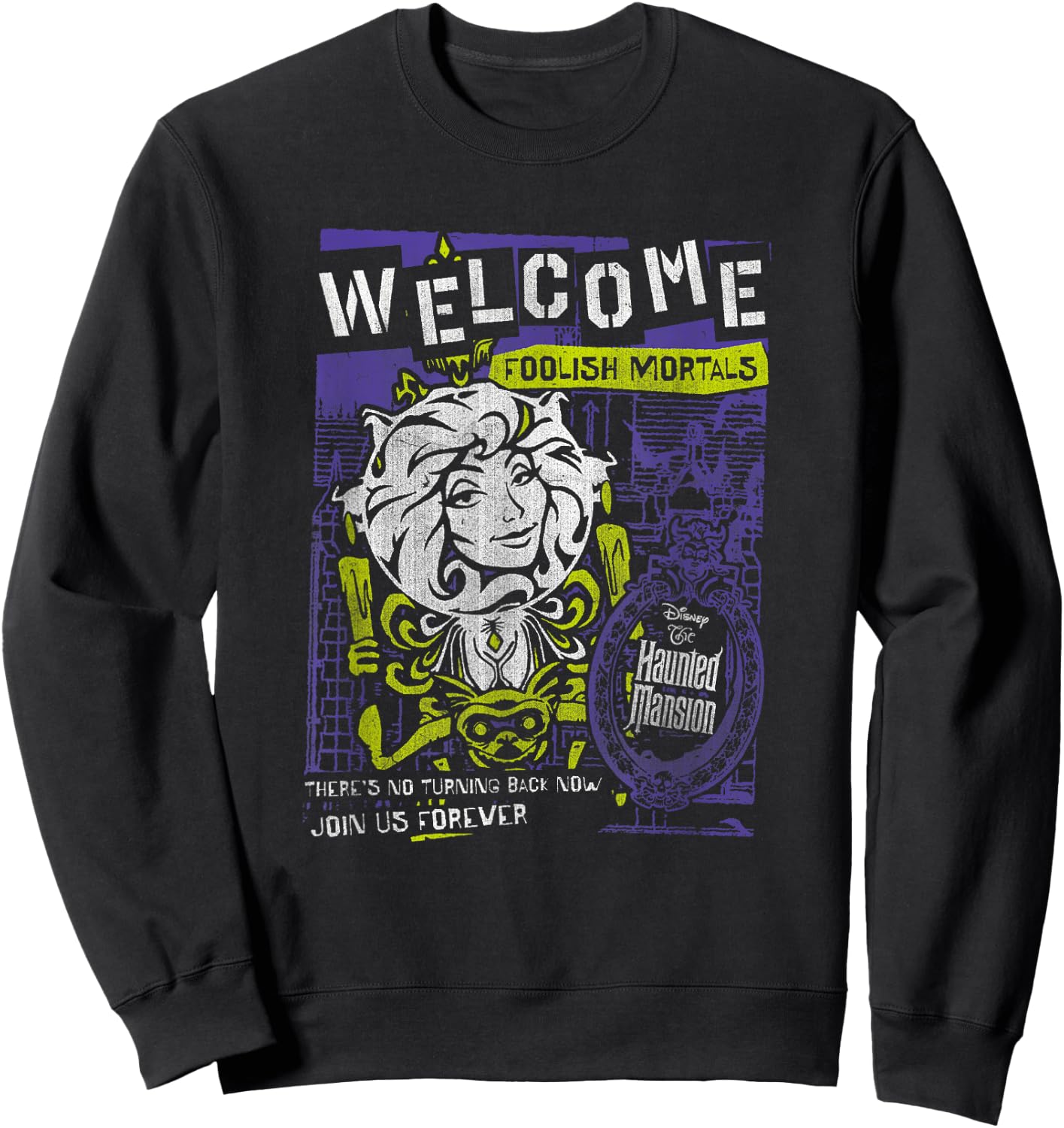 The Haunted Mansion Welcome Foolish Mortals Madame Leota Sweatshirt - Sweatshirt | Black