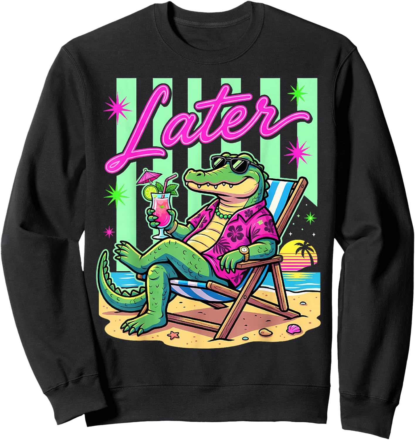 See You Later Alligator Summer Teacher Last Day of School Sweatshirt - Sweatshirt | Black