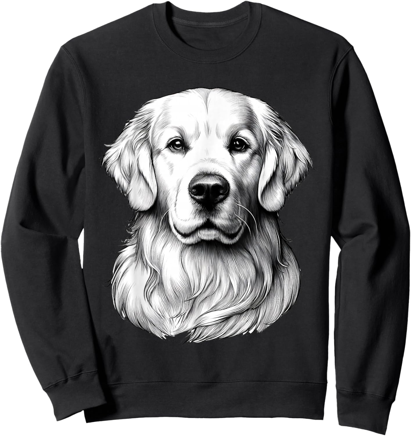 White English Cream Golden Retriever Dog Mom Dad Puppy Kids Sweatshirt - Sweatshirt | Black