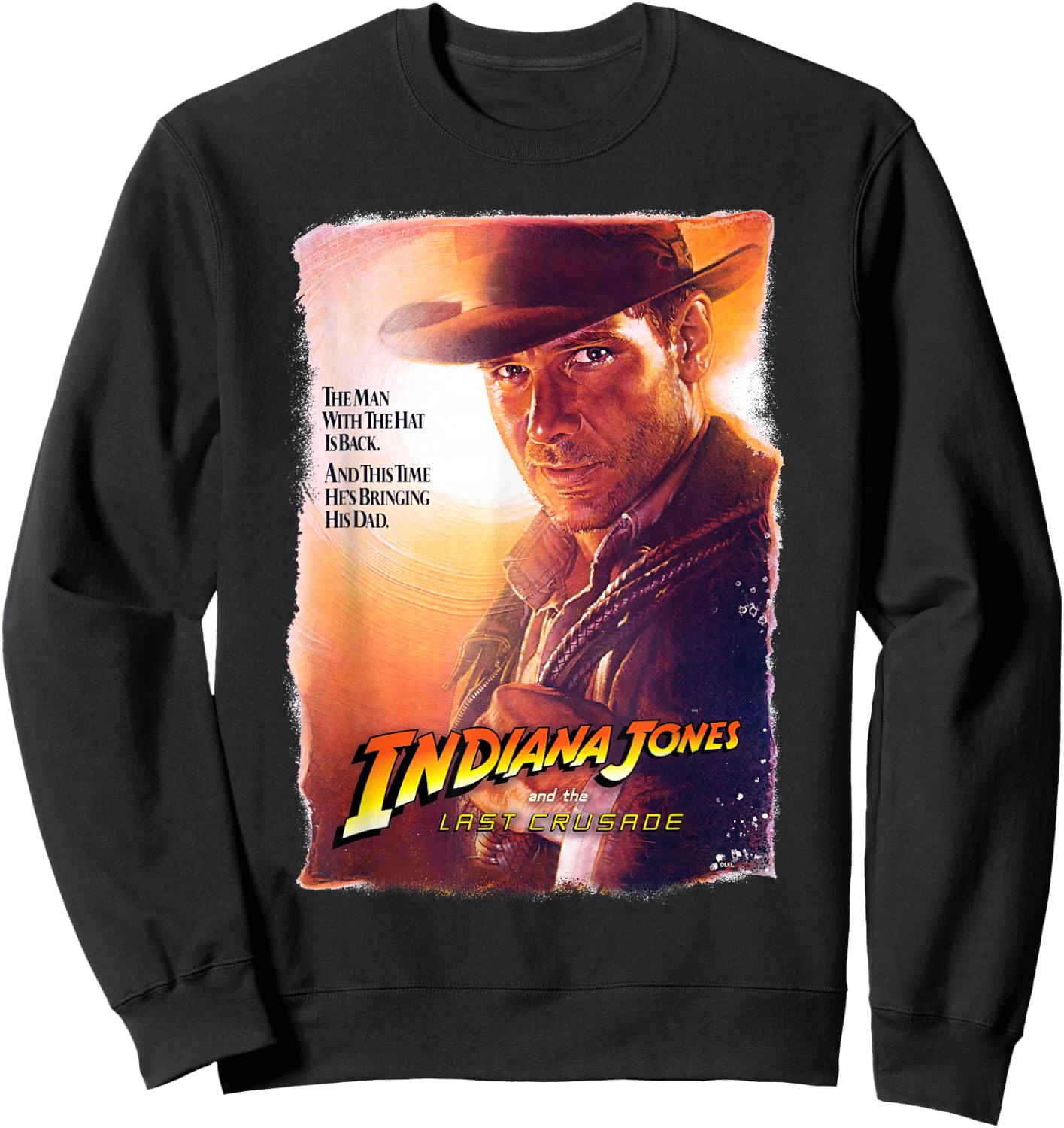 Lucasfilm Indiana Jones and the Last Crusade Poster Art Sweatshirt - Sweatshirt | Black