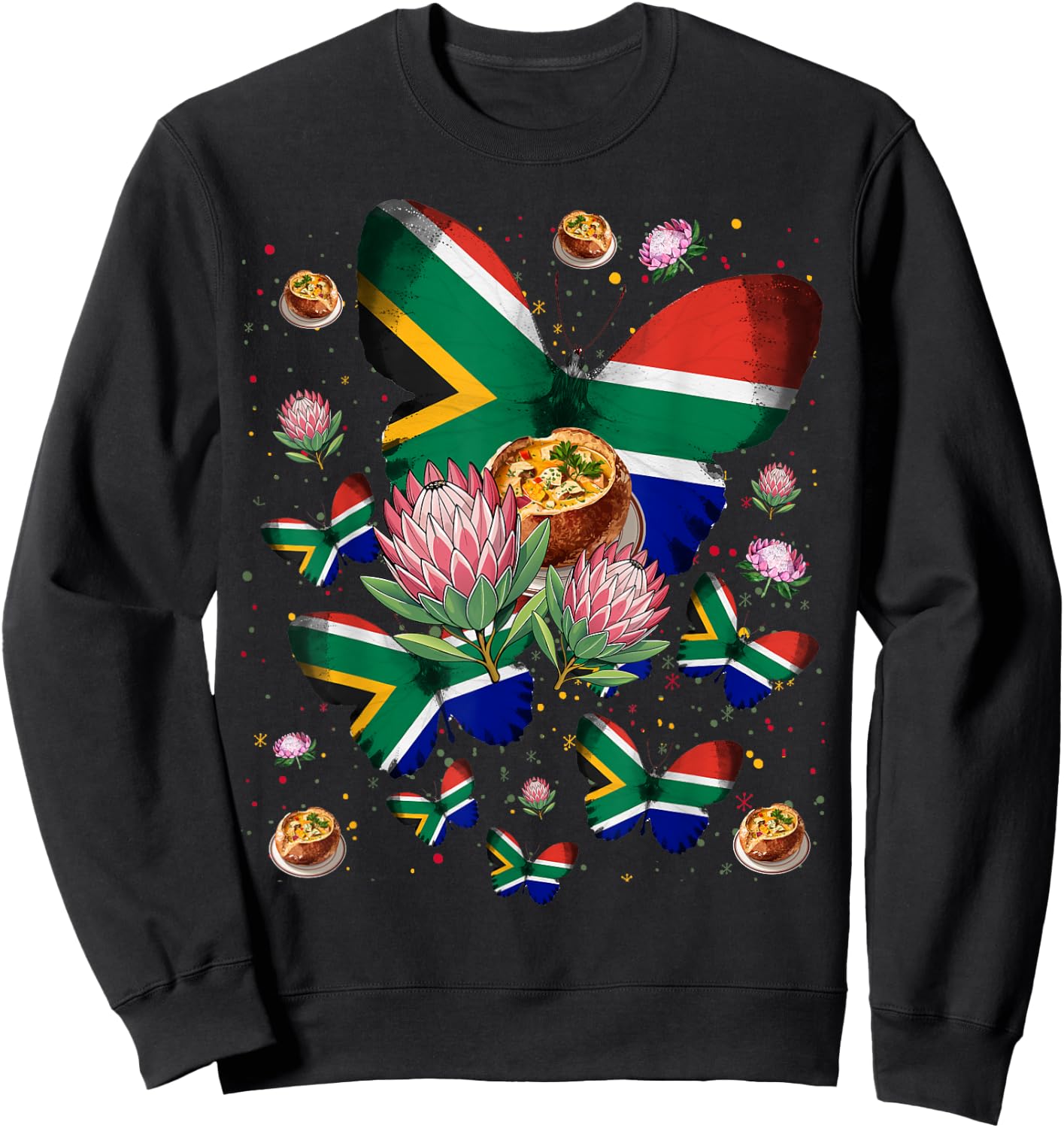 South Africa Flag , South Heritage - , Black, S Sweatshirt - Sweatshirt | Black