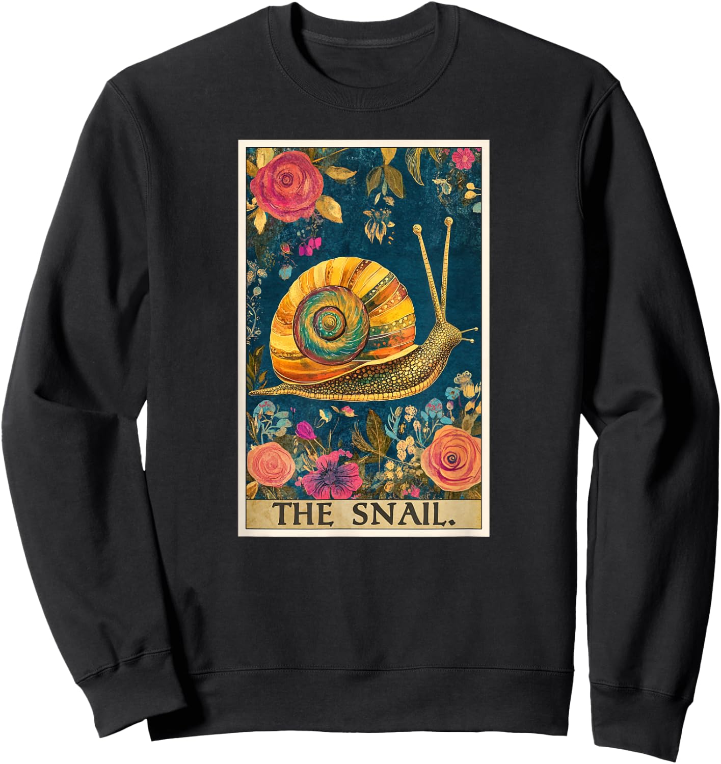 Snail Tarot Card Snails Snail Sweatshirt - Sweatshirt | Black