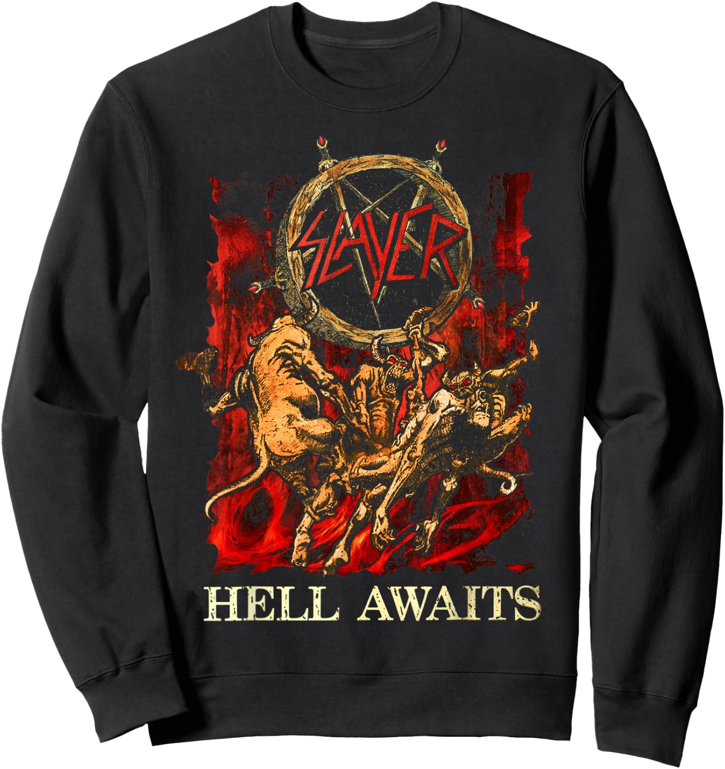 Slayer - Hell Awaits 35th Anniversary , black Sweatshirt - Sweatshirt | Black