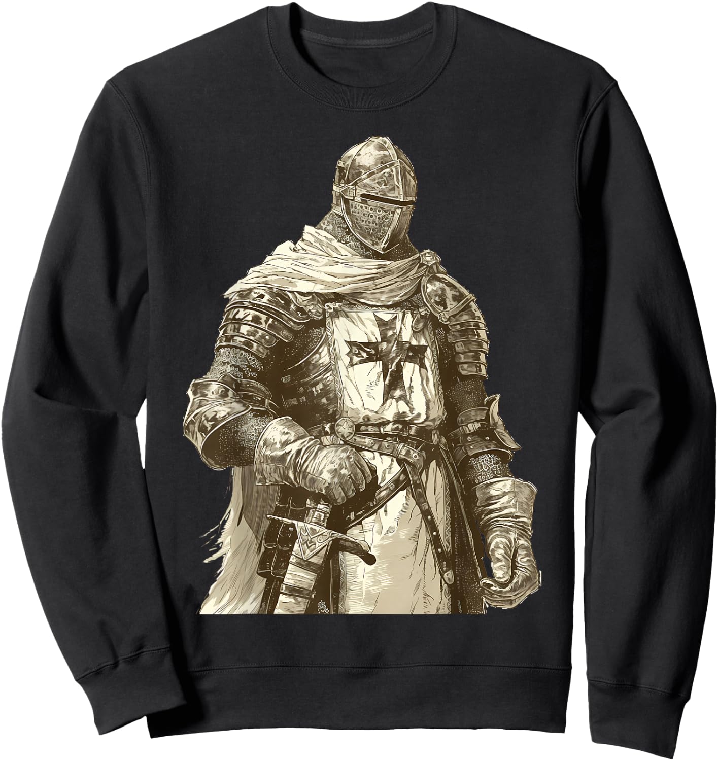 Hospitaller knight Medieval knight Templar knight Sweatshirt - Sweatshirt | Black