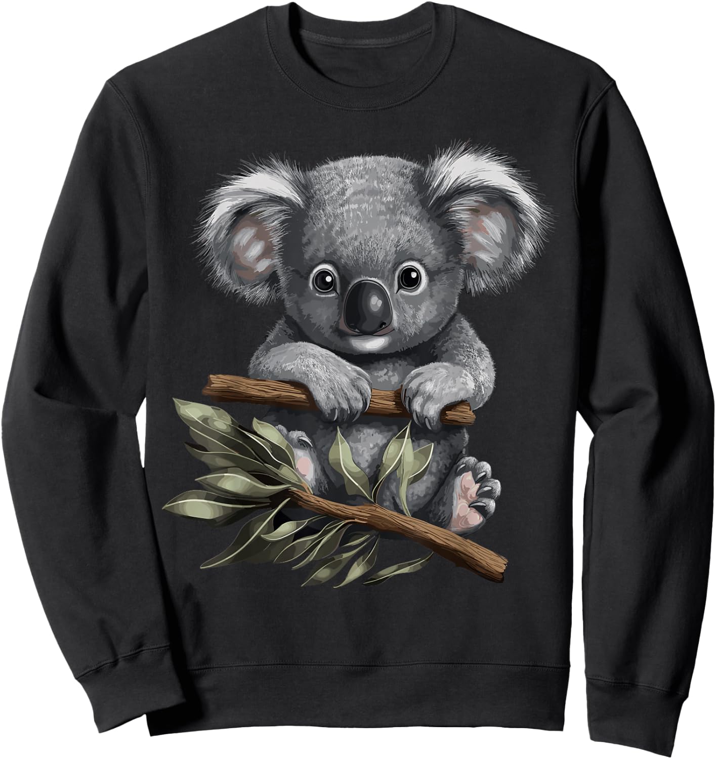 Cute Koala Bear Cub Australia Eucalyptus Koala , black Sweatshirt - Sweatshirt | Black