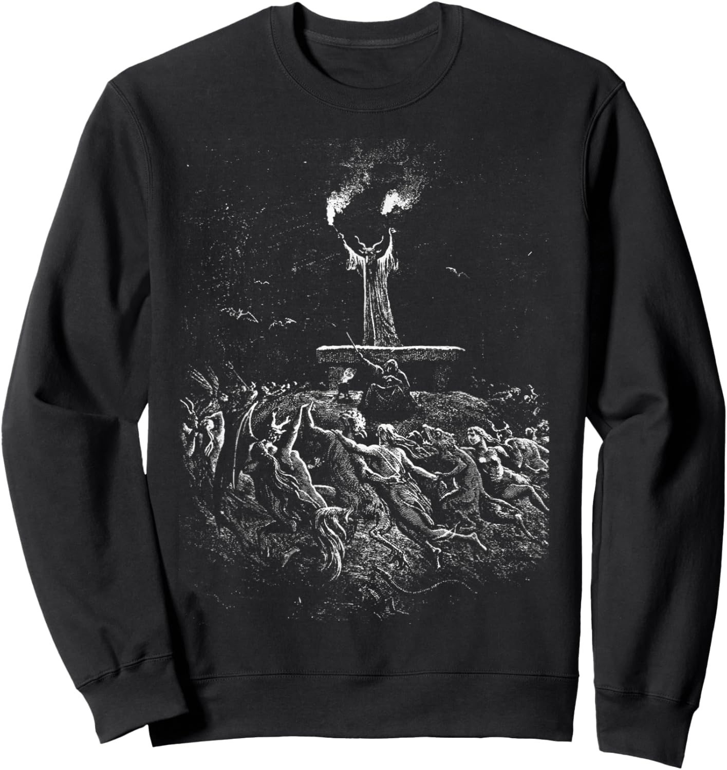 Gustave Dore Witches Dance to Sabbat Witch Dance Black Metal Sweatshirt - Sweatshirt | Black