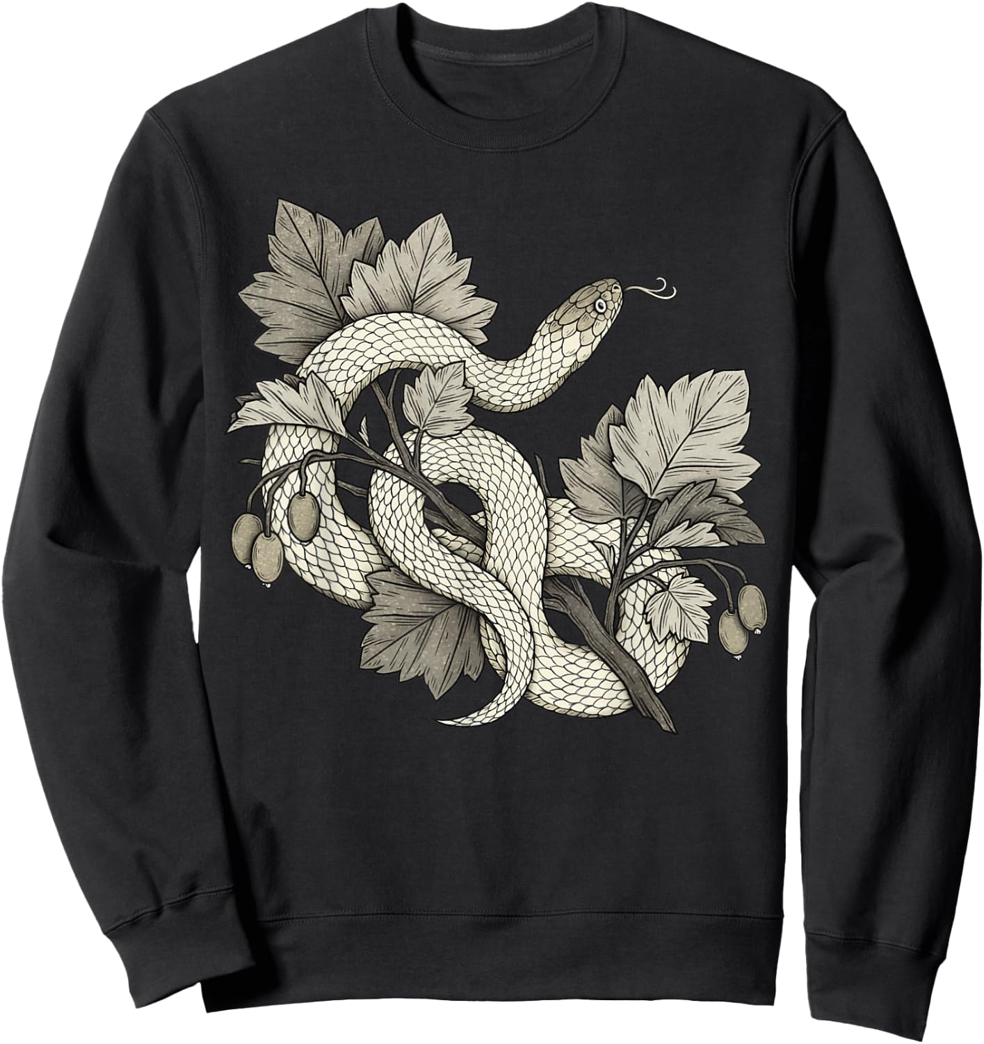 Snake Alternative Gothic Witchcraft Occult Dark Academia Art Sweatshirt - Sweatshirt | Black