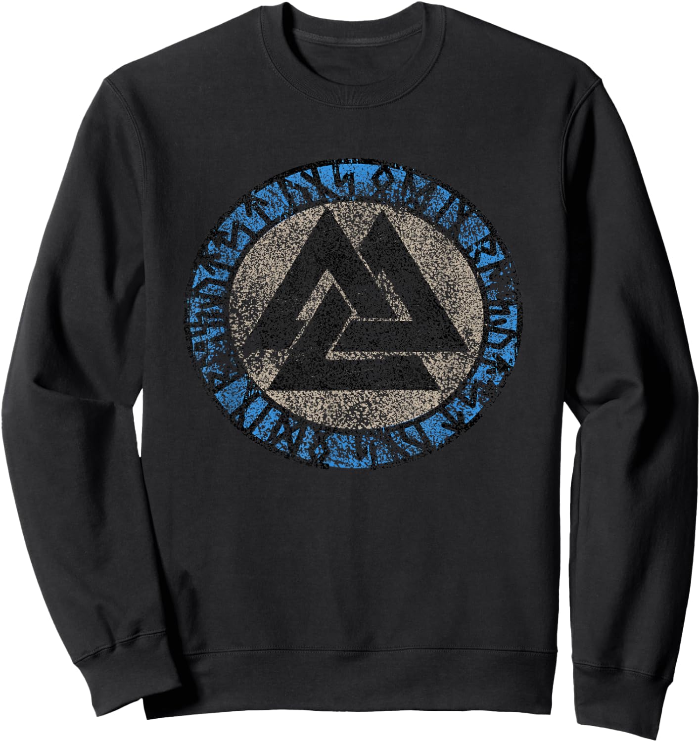 Viking Nordische Mythologie Wikinger Knoten Valknut Wotan , black Sweatshirt - Sweatshirt | Black