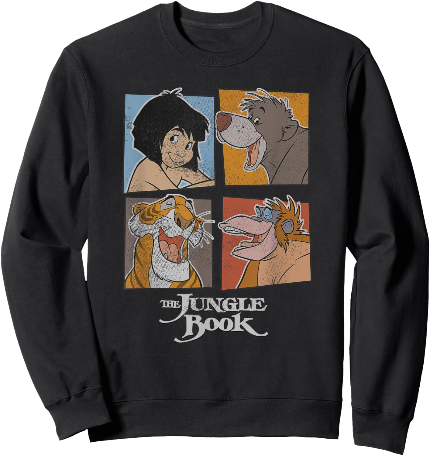 Disney The Jungle Book Character Box Up Poster Sweatshirt - Sweatshirt | Black