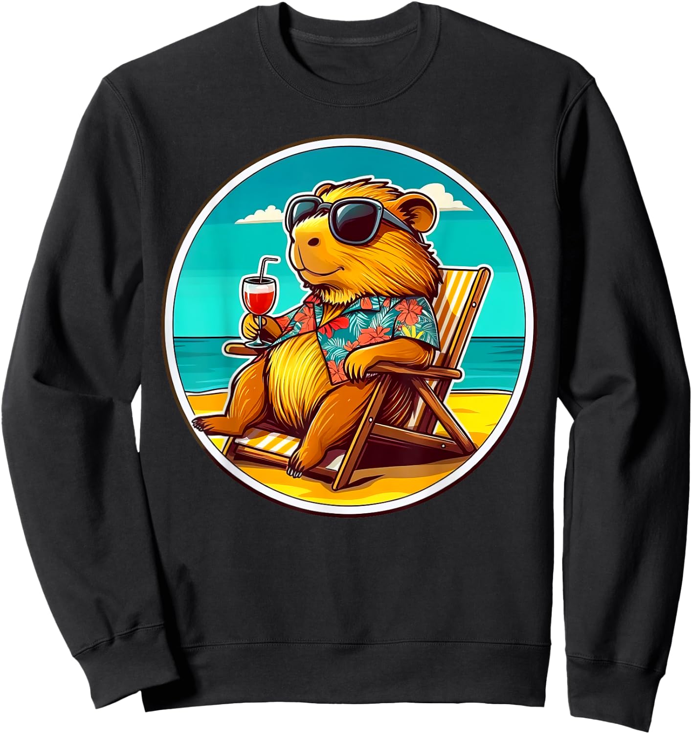 Cool Capybara Funny Capy Lover Men Women Teen Boys Kids Sweatshirt - Sweatshirt | Black