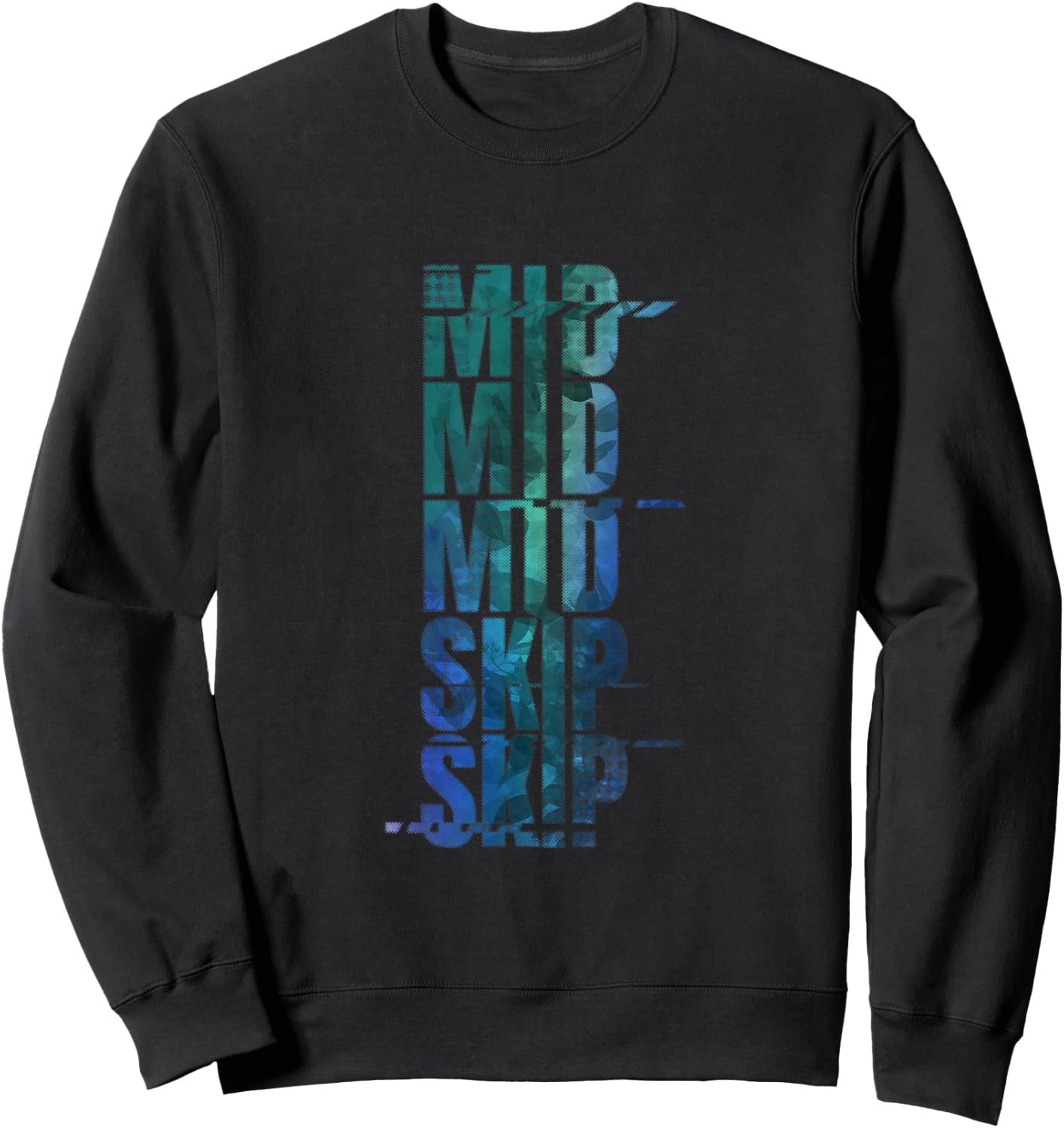 Abstract Typography Retro Modern Streetwear Sweatshirt - Sweatshirt | Black