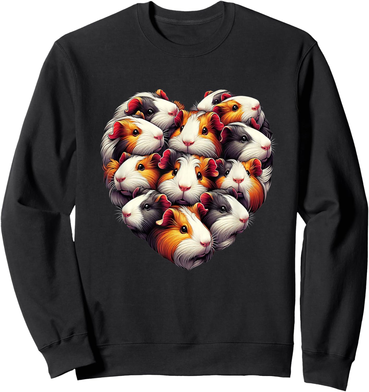 Guinea pigs Love Heart of Kids women Teen Girls Sweatshirt - Sweatshirt | Black