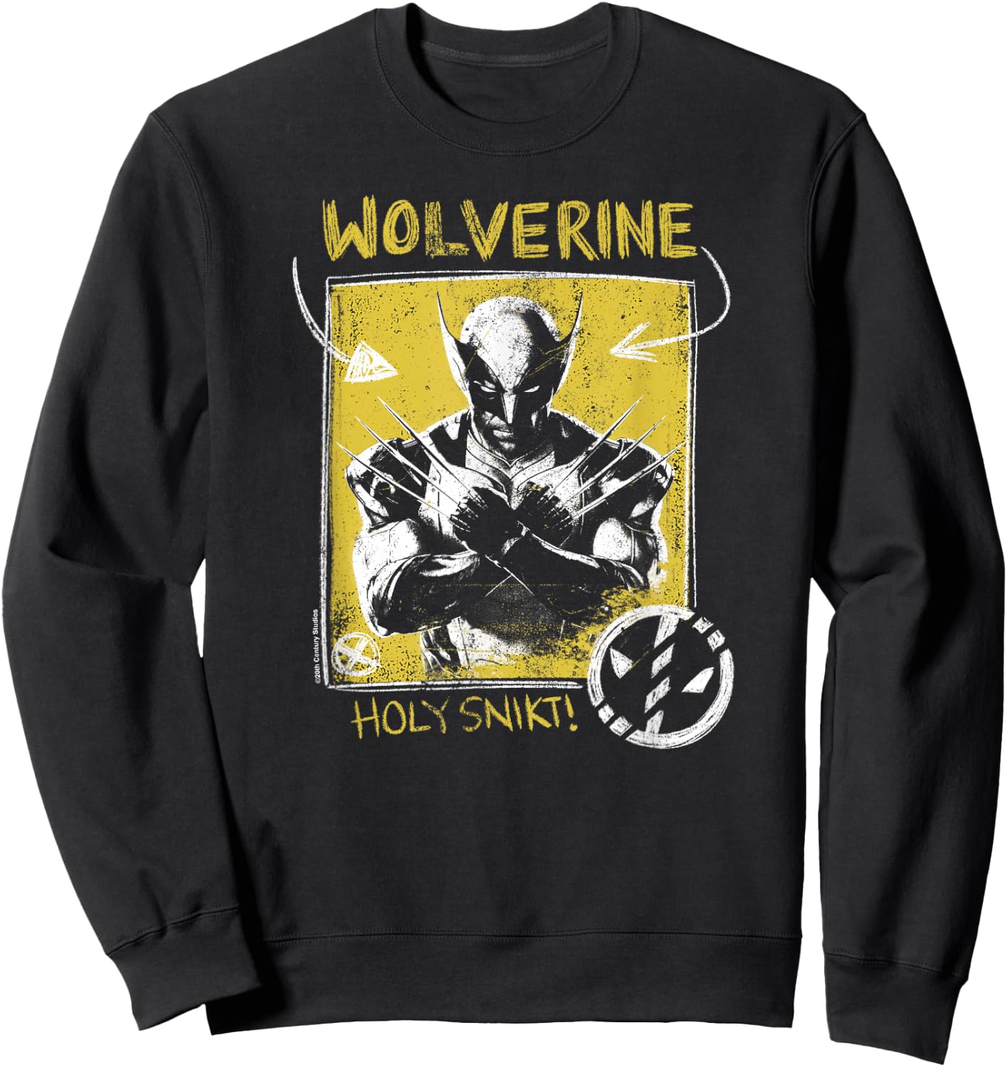 Marvel Deadpool & Wolverine Holy Snikt Wolverine , Black, S Sweatshirt - Sweatshirt | Black