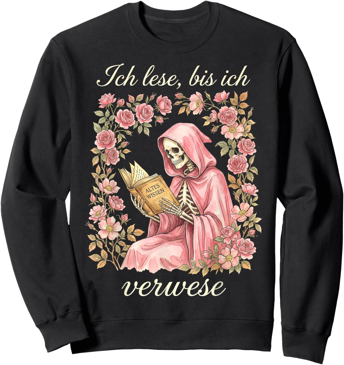 Ich lese bis ich verwese Bücherwurm Lesen Sweatshirt - Sweatshirt | Black