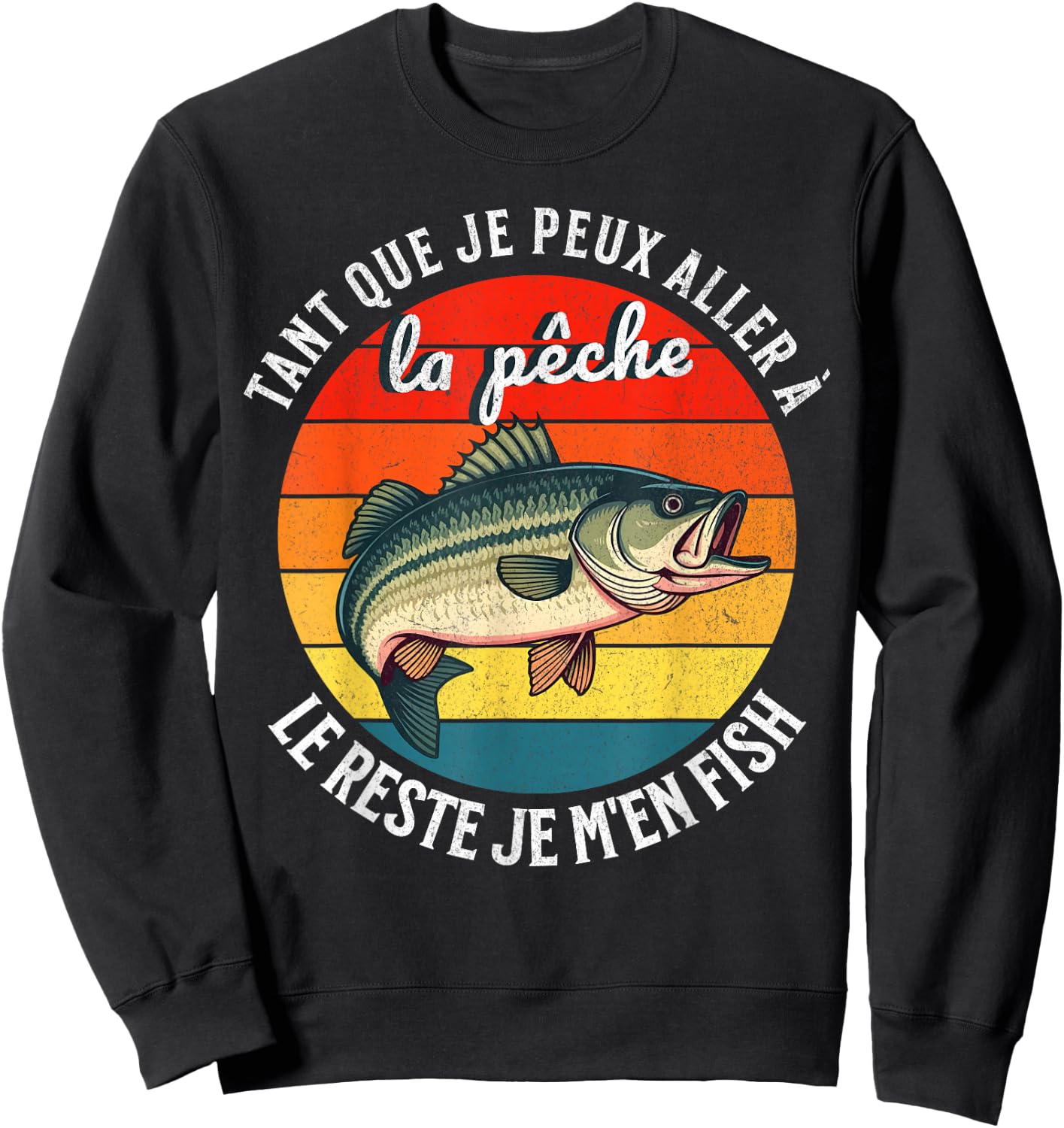 Fishing The Rest I M'en Fish For Fisherman , Black, S Sweatshirt - Sweatshirt | Black