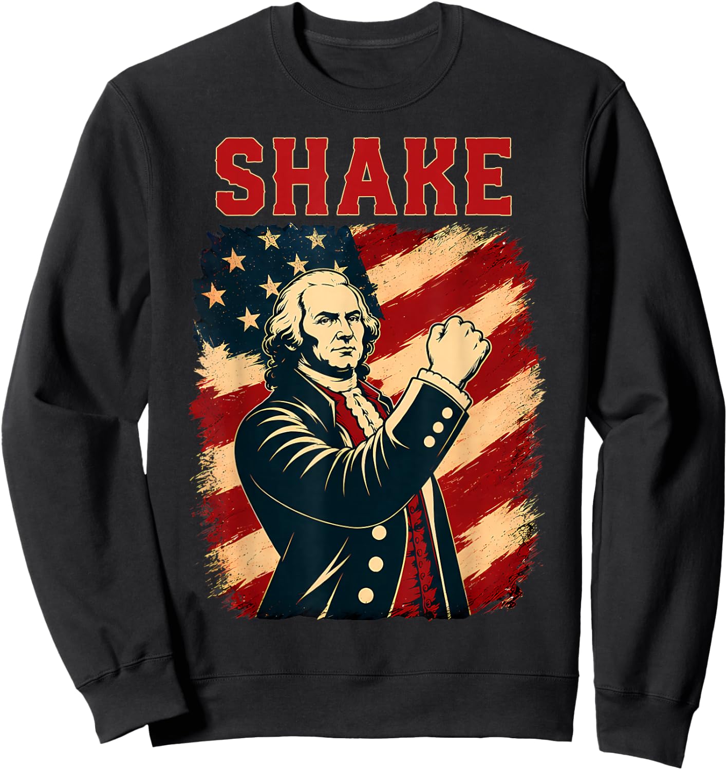 Funny Shake and Bake 4th of July Couple Matching Sweatshirt - Sweatshirt | Black