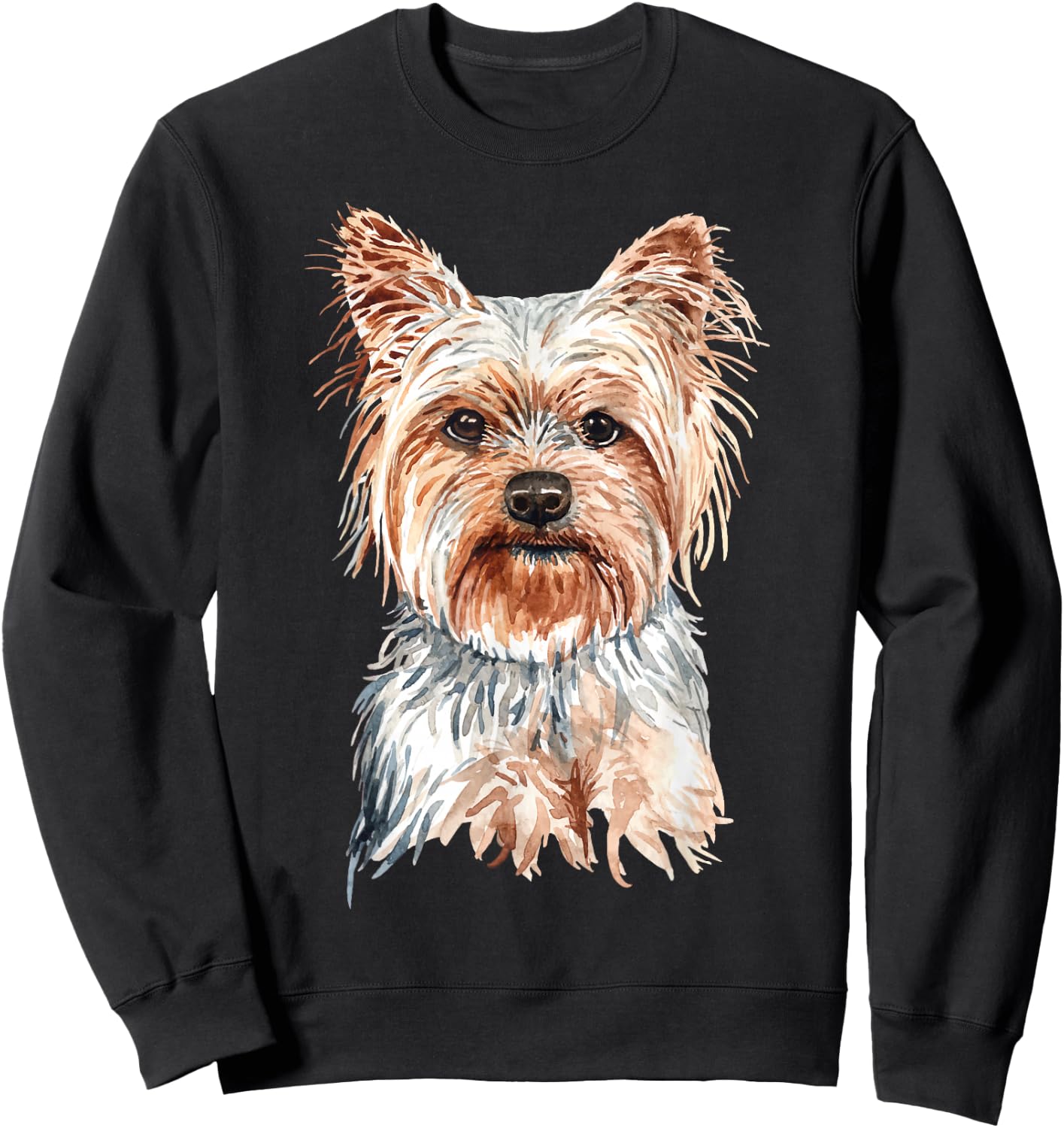 Watercolour Yorkshire Terrier Yorkie Sweatshirt - Sweatshirt | Black