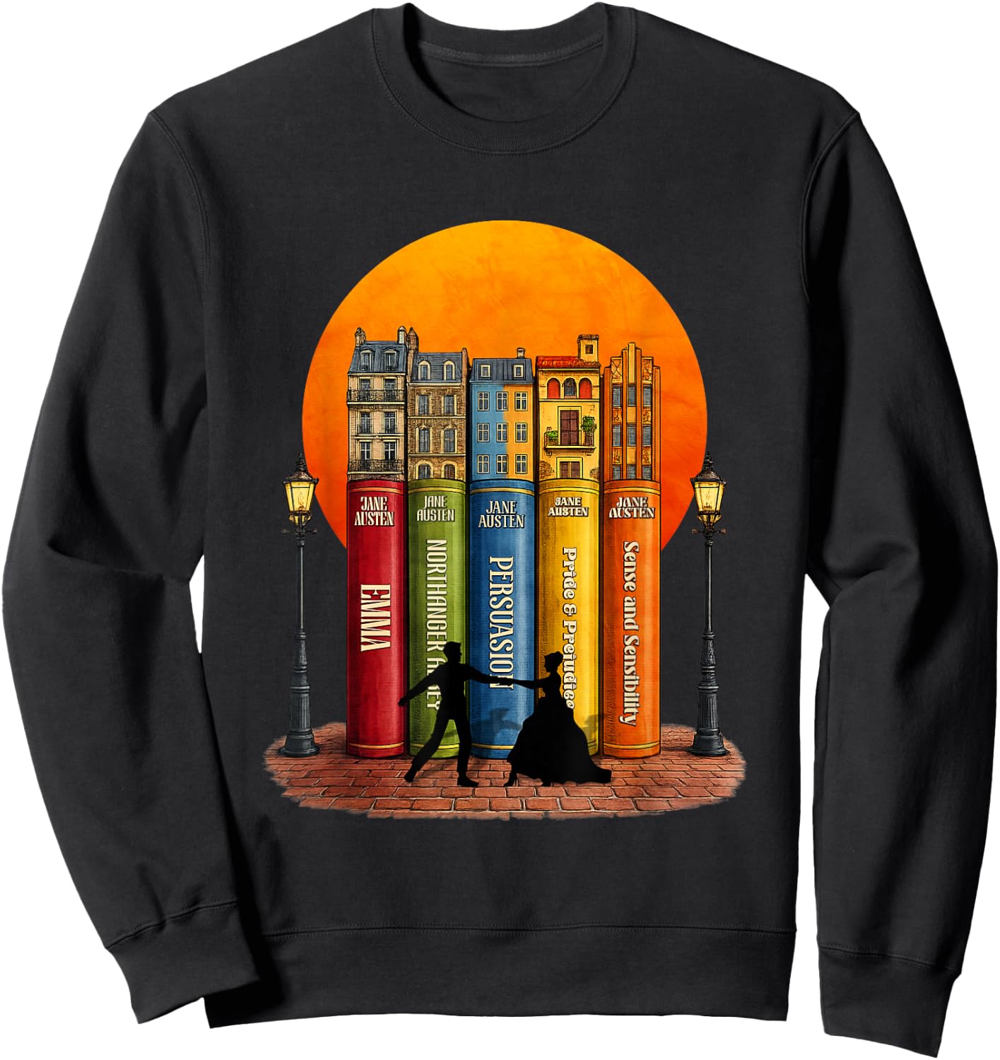Livres Street Romance de Jane Austen Sweatshirt - Sweatshirt | Black
