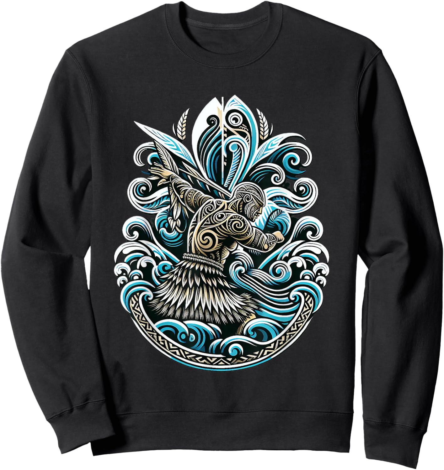 Polynesian Haka Dance Maori Culture Funny New Zealand , Black, S Sweatshirt - Sweatshirt | Black